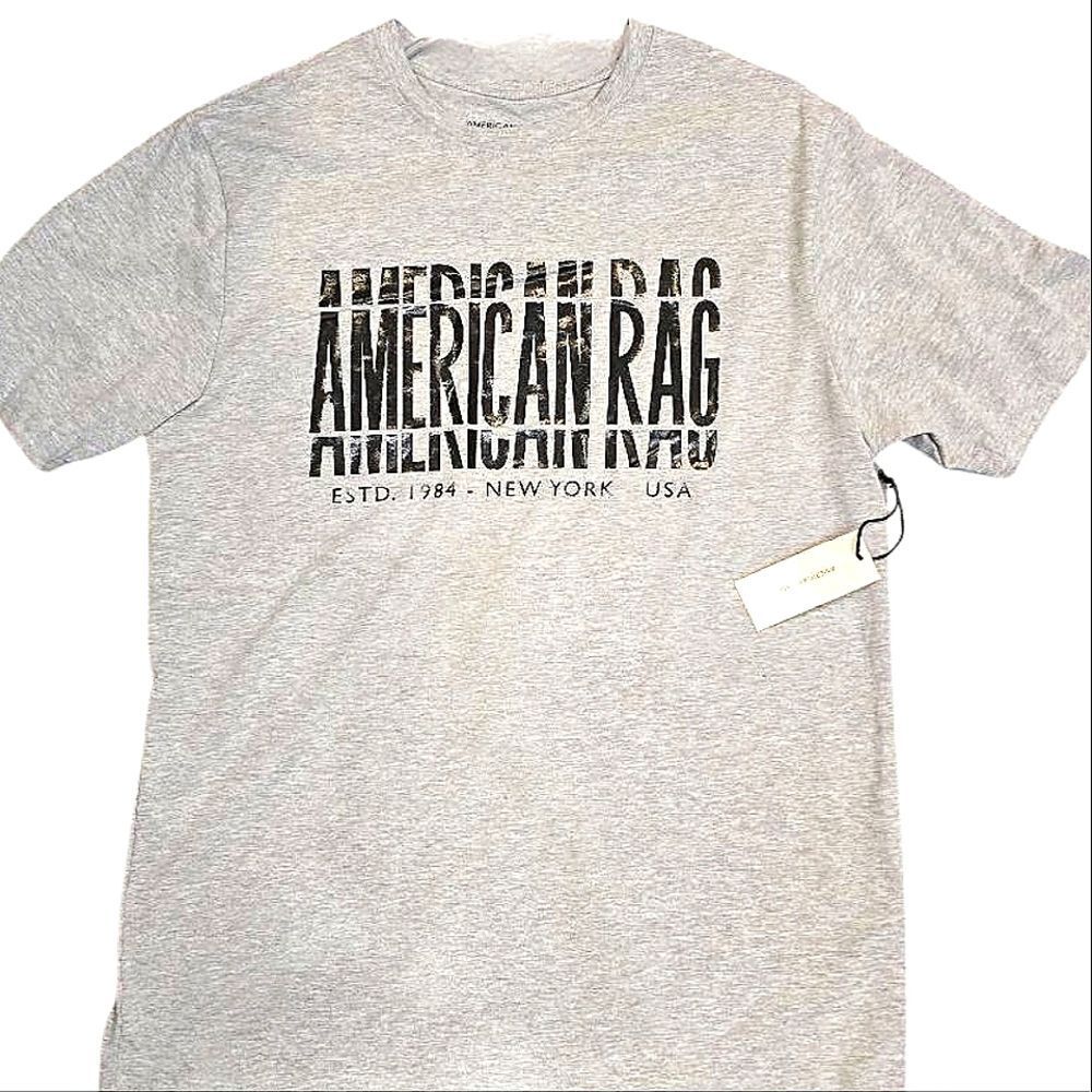 American Rag Triple Bar Logo S/S Crewneck T-Shirt‎
